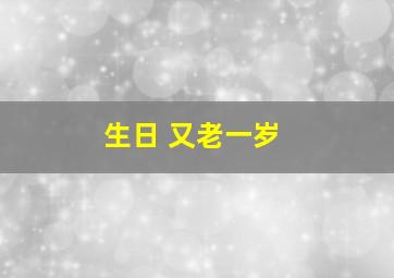 生日 又老一岁